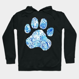 Blue Elephant Paw Print Hoodie